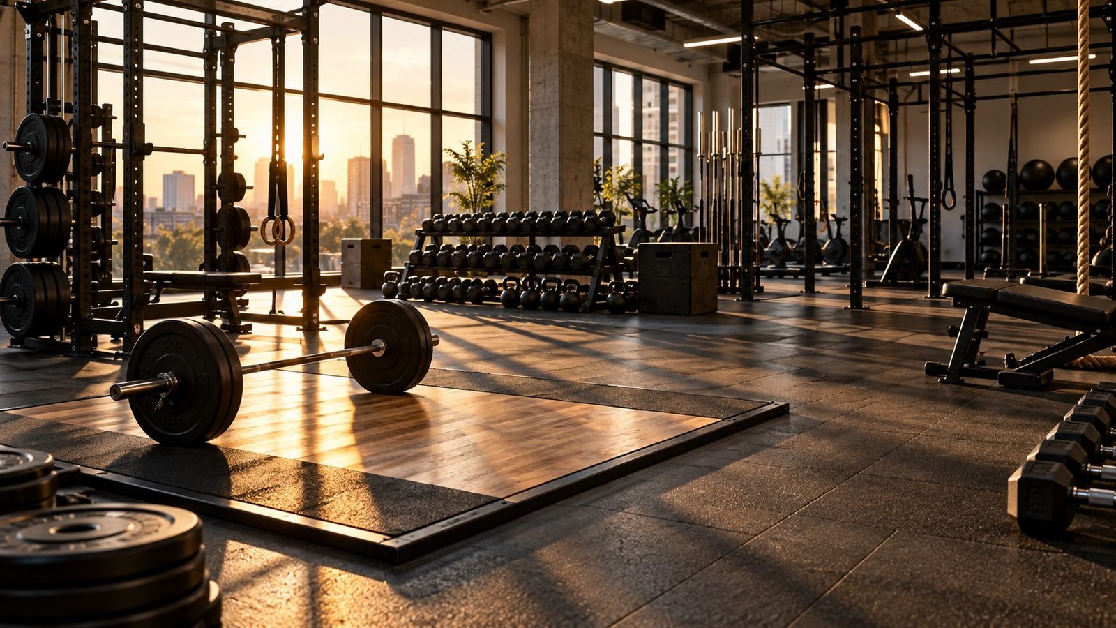 Modern gym training floor